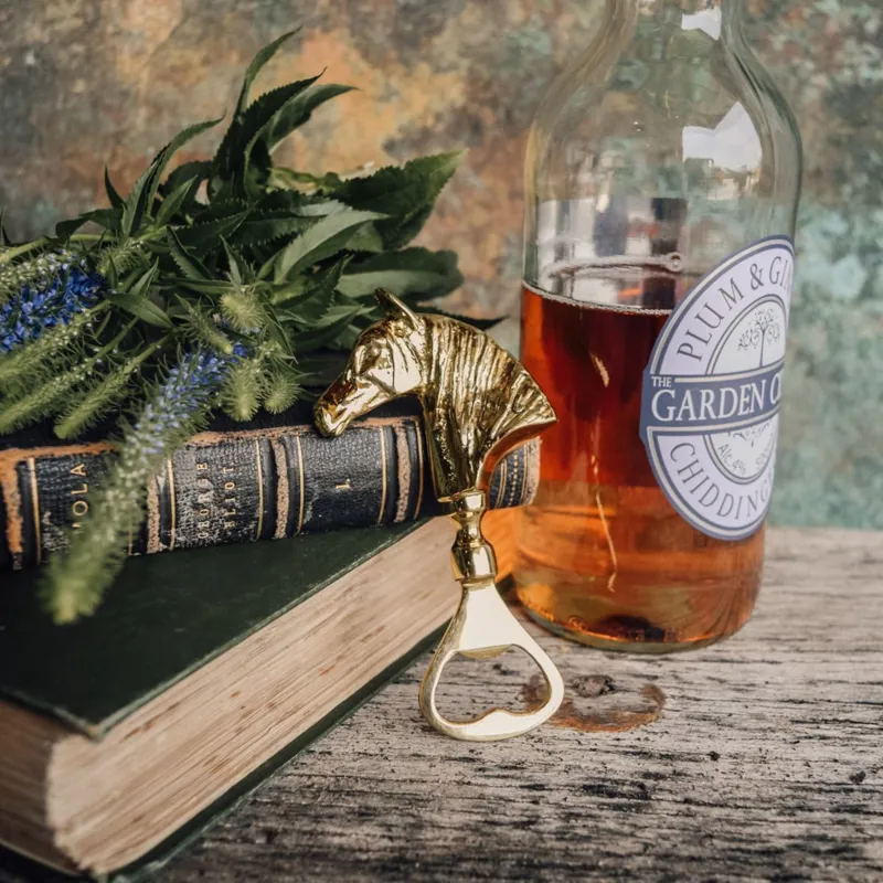 Culinary Concepts Horse Head Bottle Opener Gold Finish-1