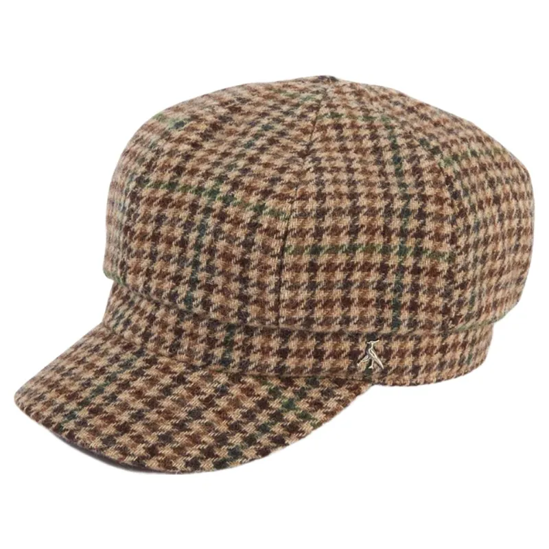 Hicks and Brown Higham Tweed Baker Boy Cap in Moss