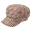 Hicks and Brown Higham Tweed Ladies Baker Boy Cap in Mulberry
