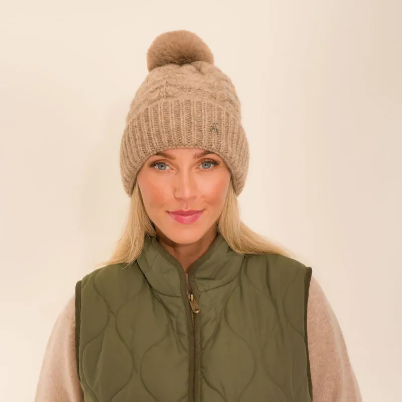 Hicks and Brown Langham Pom Beanie in Walnut-1