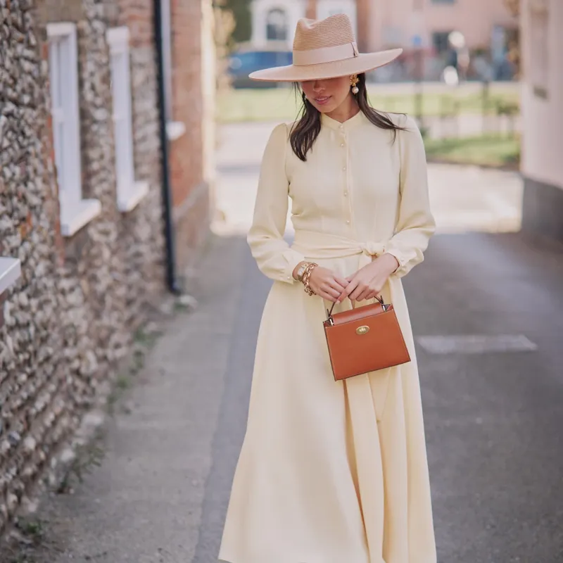 Hicks and Brown Pebmarsh Fedora Natural in Natural/Champagne Ribbon-6