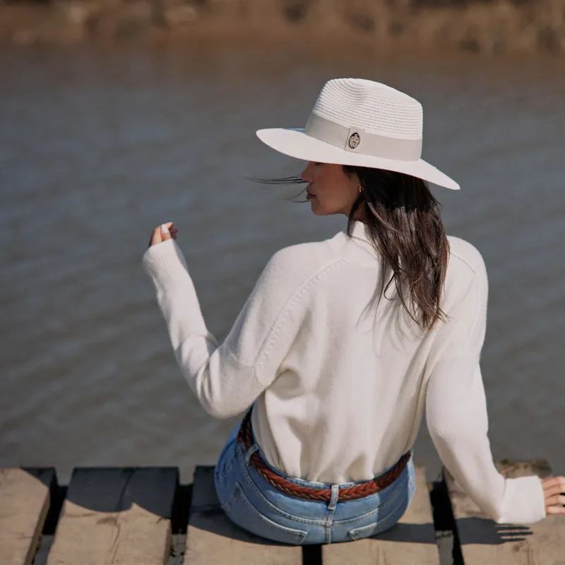Hicks and Brown The Hemley Fedora Cream in Cream-3