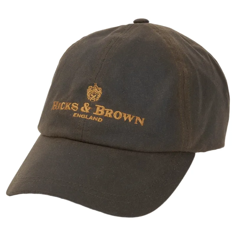 Hicks and Brown Wax Baseball Cap in Olive Green