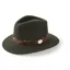 Hicks and Brown Suffolk Fedora Pheasant Wrap Olive Green