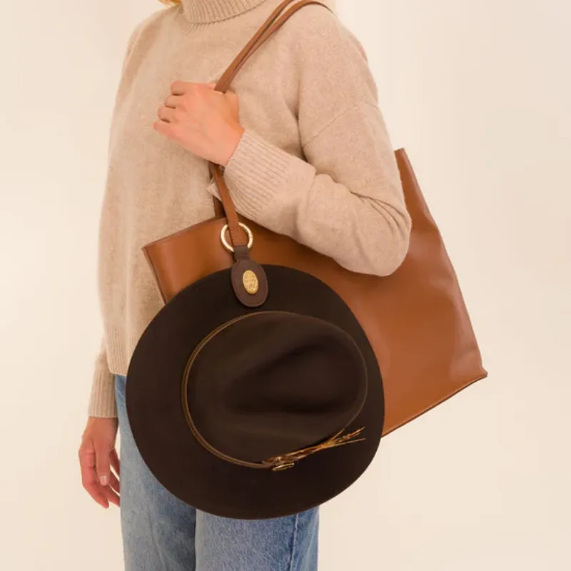 Hicks and Brown Hat Clip Brown-2