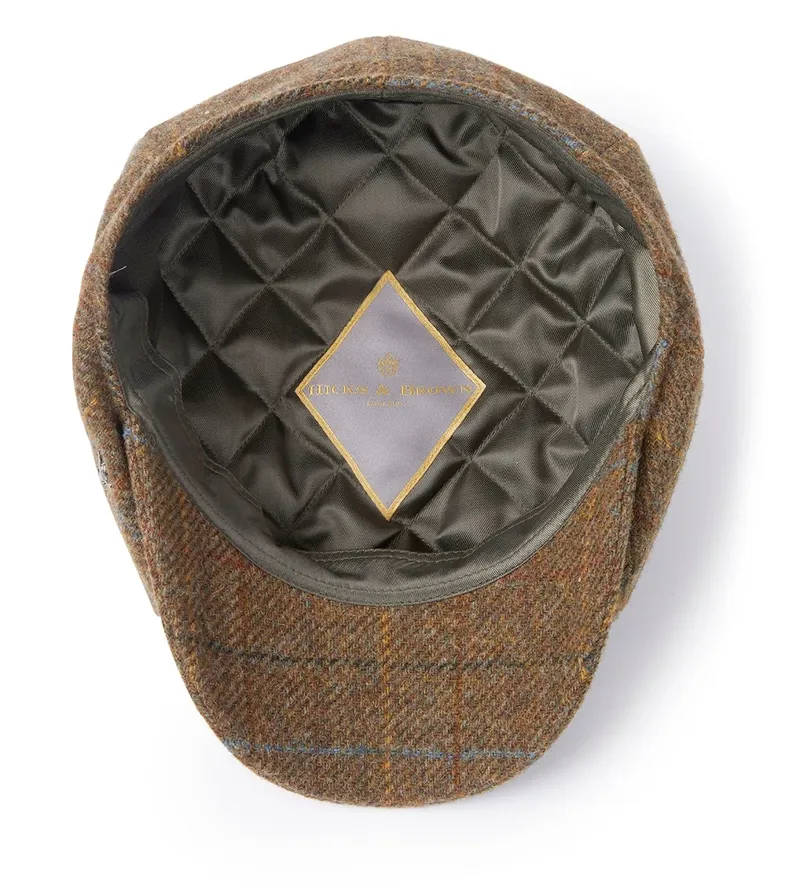 Hicks and Brown Felsham Tweed Baker Boy Cap in Brown-4