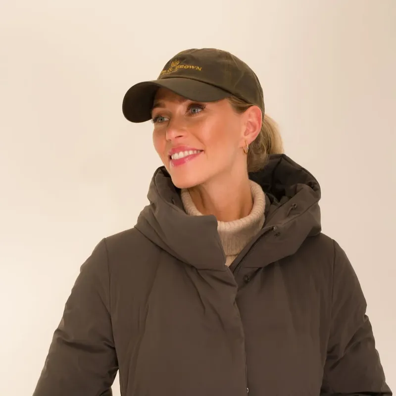 Hicks and Brown Wax Baseball Cap in Olive Green-3