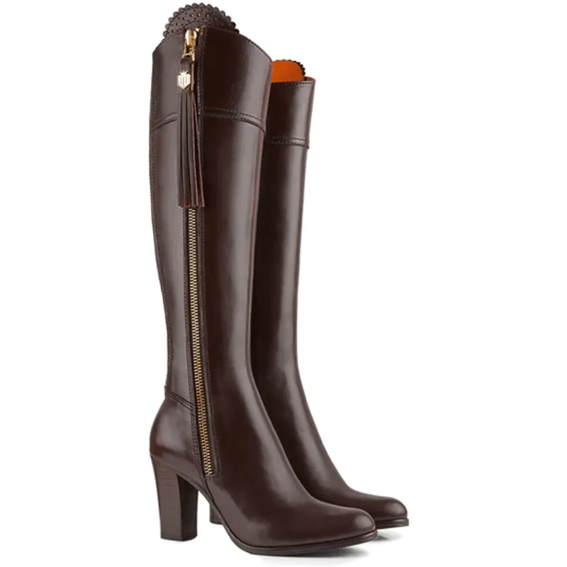 Fairfax and Favor High Heeled Regina Mahogany Leather