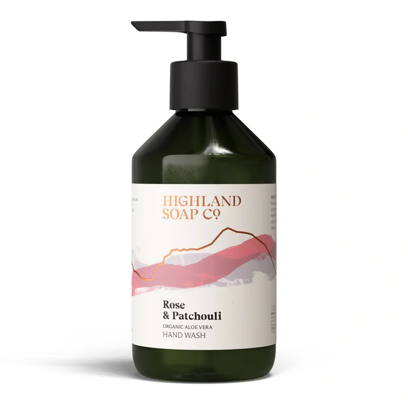 Highland Soap Co. Organic Aloe Hand Wash Rose and Patchouli 300ml