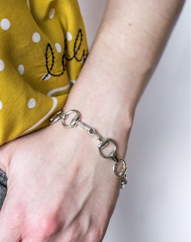 Hiho Silver Jewellery Sterling Silver Snaffle Bracelet-1