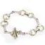 Hiho Silver Jewellery Two Tone Sterling Silver Snaffle Bracelet Gold