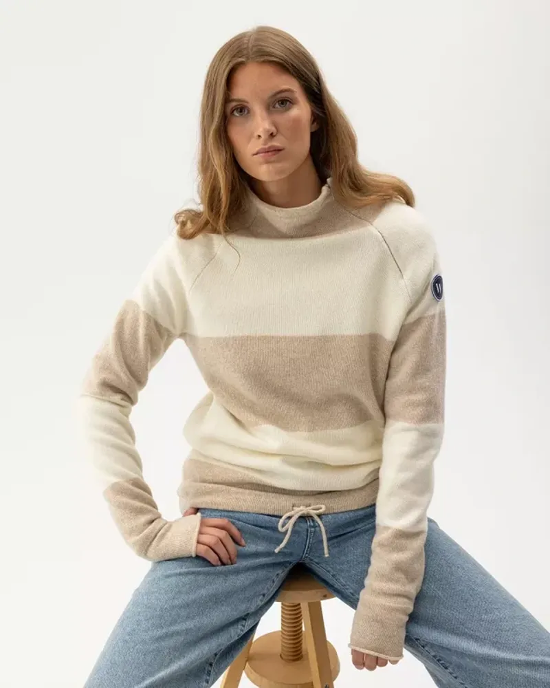 Holebrook Martina Wool WP Jumper in Sand Off White-1