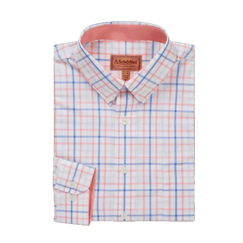 Schoffel Holkham Classic Shirt Flamingo Cloud Blue