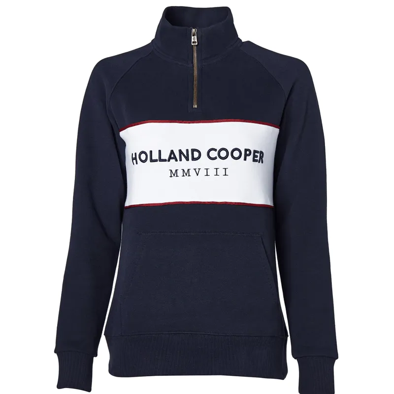Holland Cooper Sporting Heritage Zip Henley Ink Navy