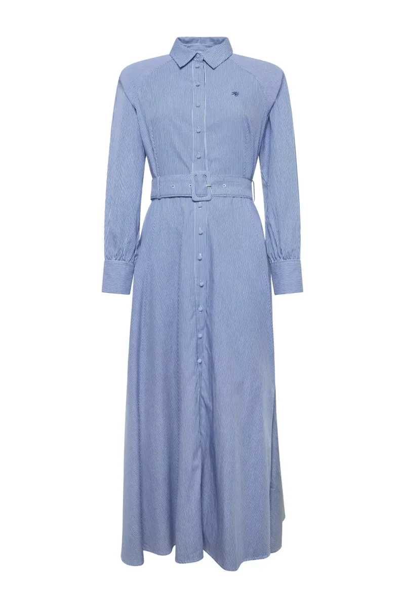 Holland Cooper Aimee Dress in Blue Stripe