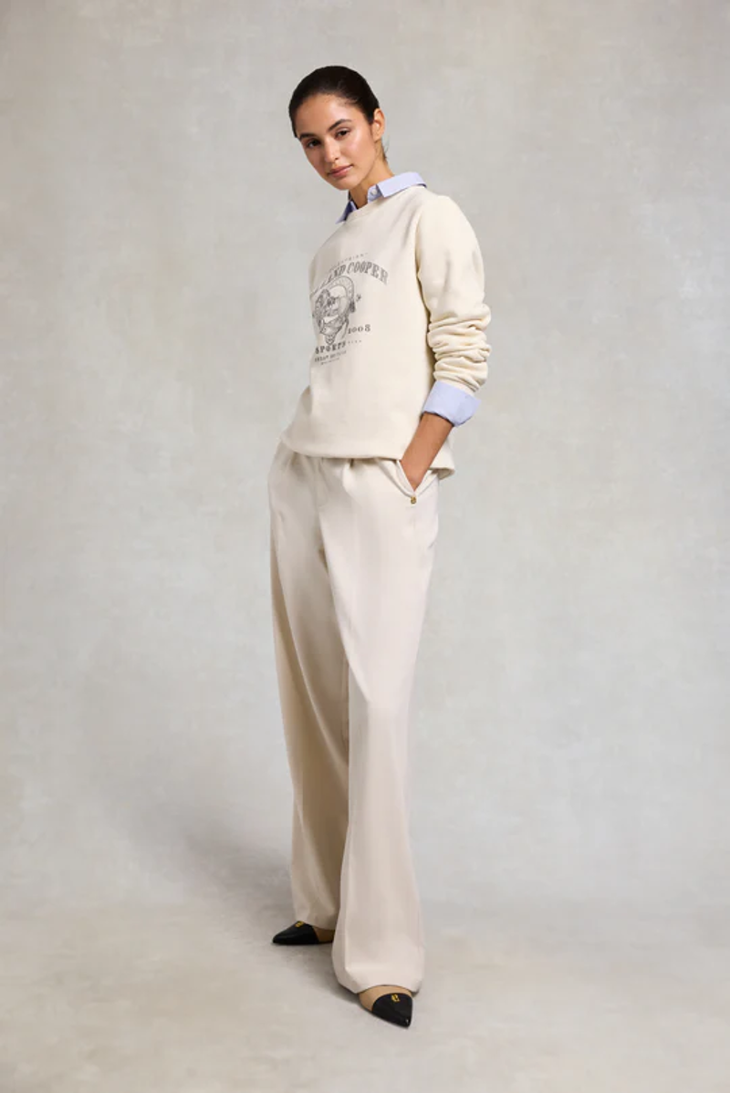 Holland Cooper Appaloosa Crew Neck Sweat in Ecru-3