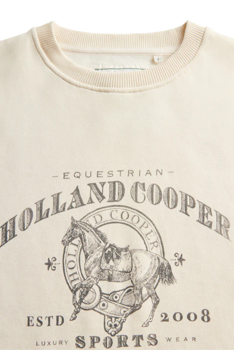 Holland Cooper Appaloosa Crew Neck Sweat in Ecru-5