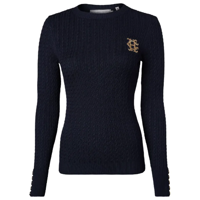 Holland Cooper Princeton Crew Neck Knit Ink Navy