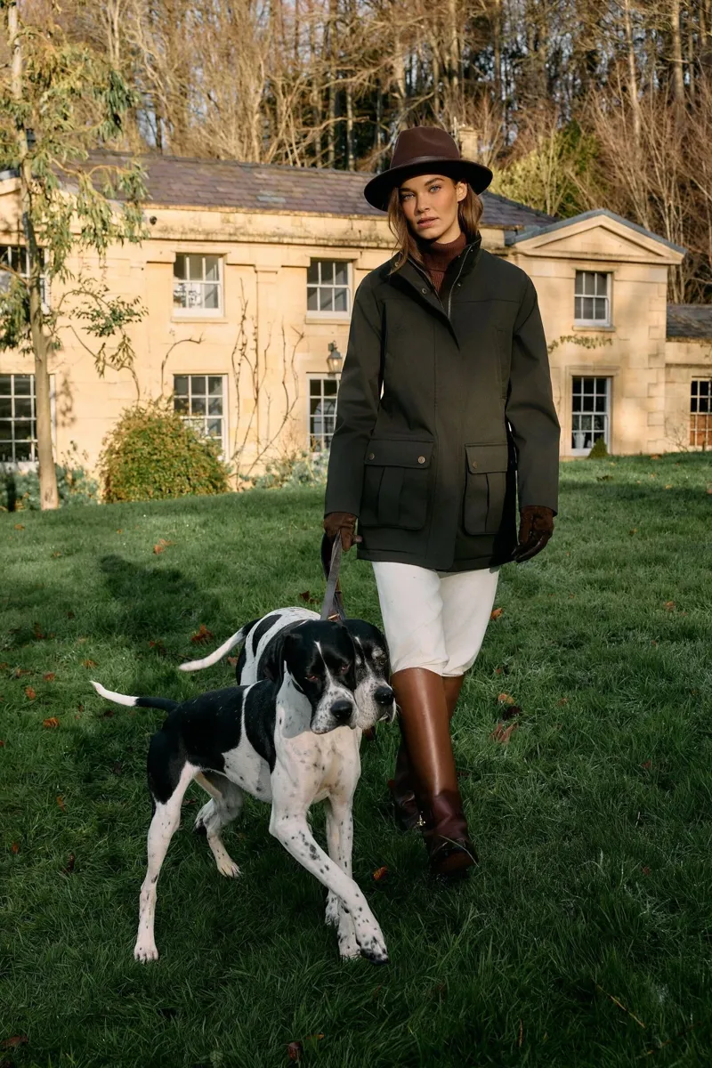 Holland Cooper Bramwell Country Coat in Khaki-10