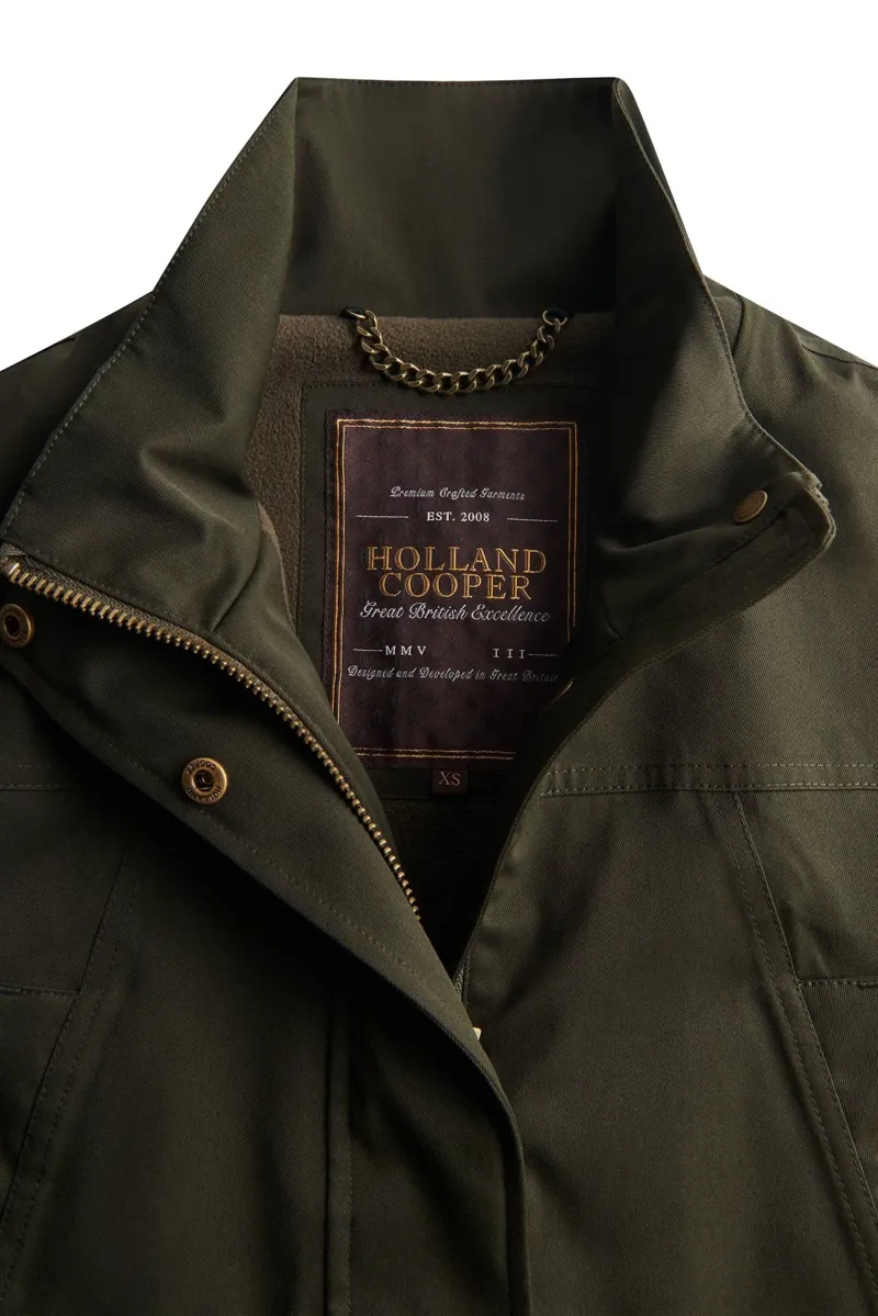 Holland Cooper Bramwell Country Coat in Khaki-6