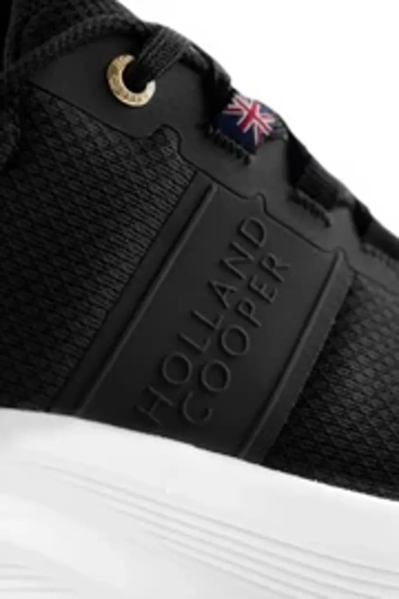 Holland Cooper Burghley Waterproof Trainer in Black-4