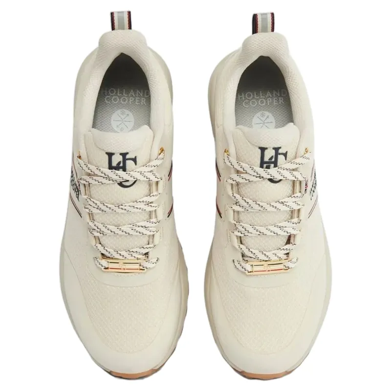 Holland Cooper Burghley Waterproof Trainers Ecru