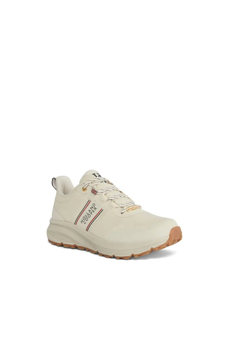 Holland Cooper Burghley Waterproof Trainer in Ecru-1