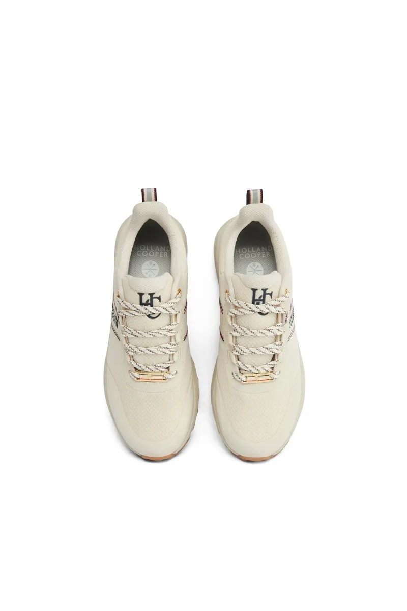 Holland Cooper Burghley Waterproof Trainer in Ecru-2