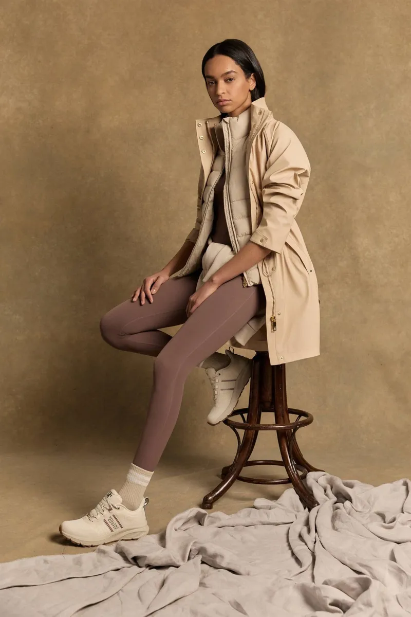 Holland Cooper Burghley Waterproof Trainer in Ecru-8