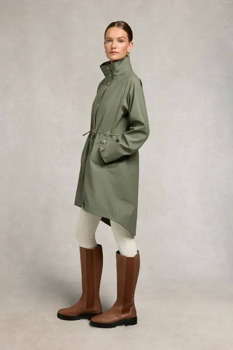 Holland Cooper Chartwell Rain Parka in Sage-2