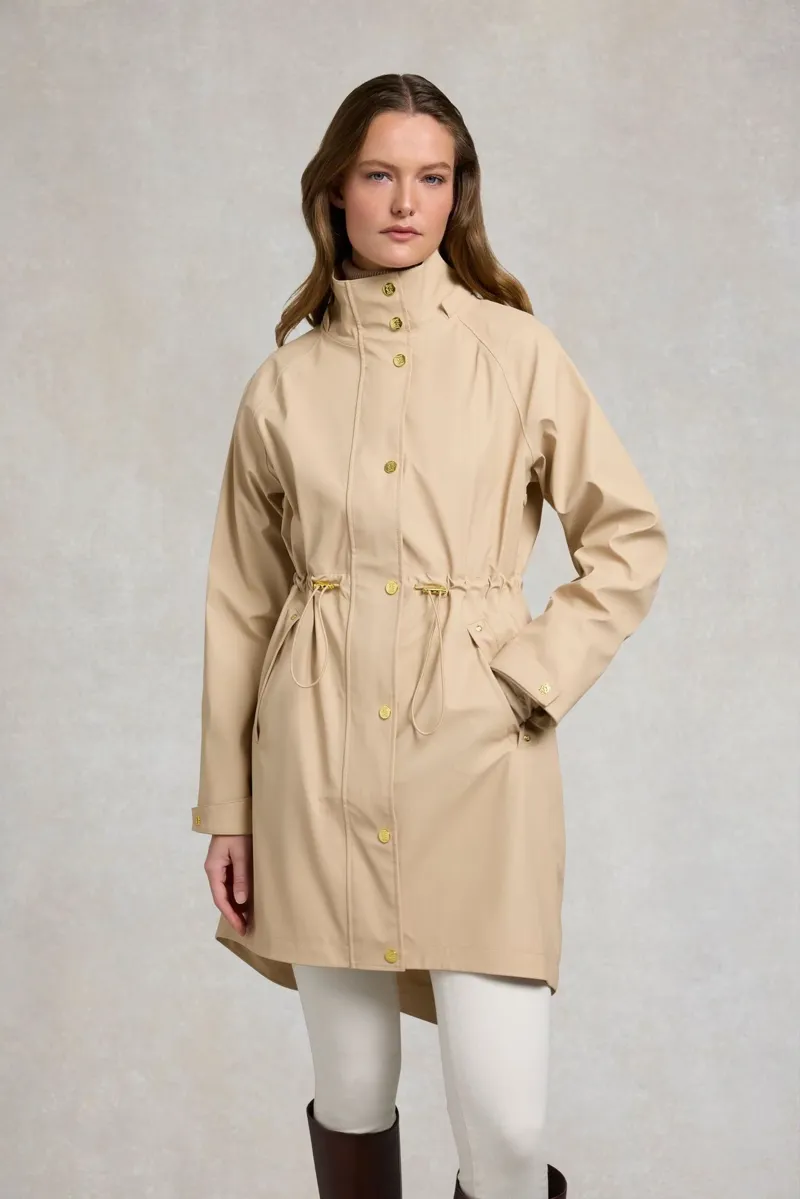 Holland Cooper Chartwell Rain Parka in Sand-1
