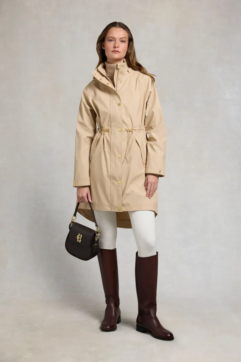 Holland Cooper Chartwell Rain Parka in Sand-2