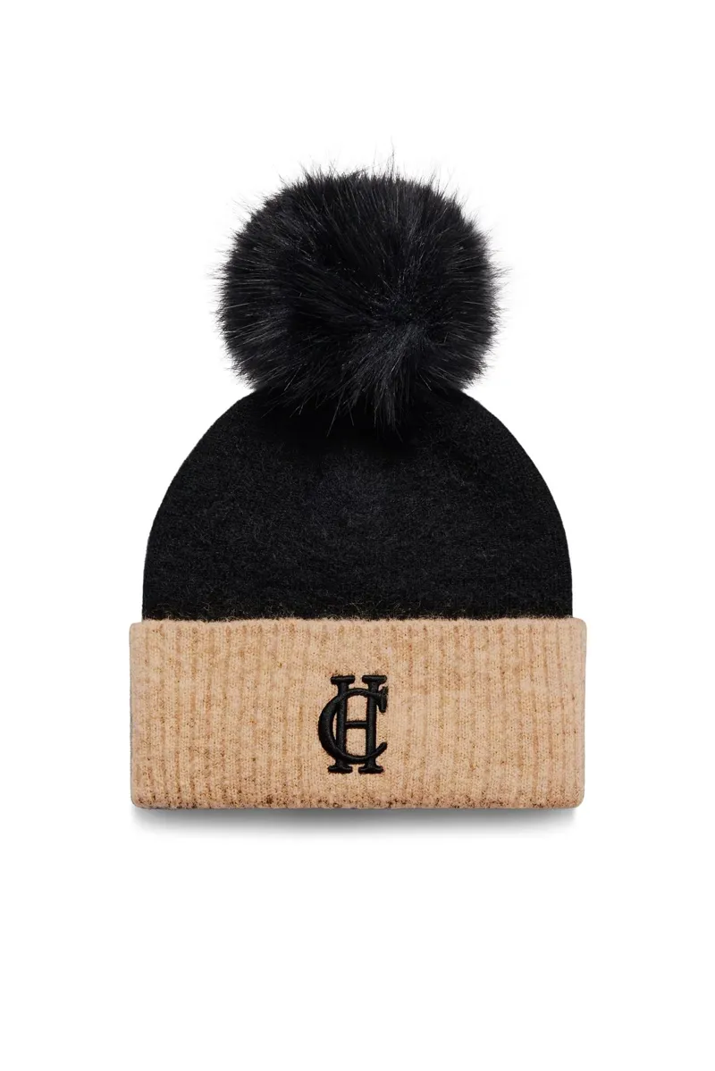 Holland Cooper Chelsea Bobble Hat in Black