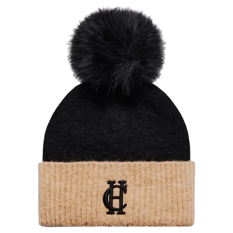Holland Cooper Chelsea Bobble Hat in Black
