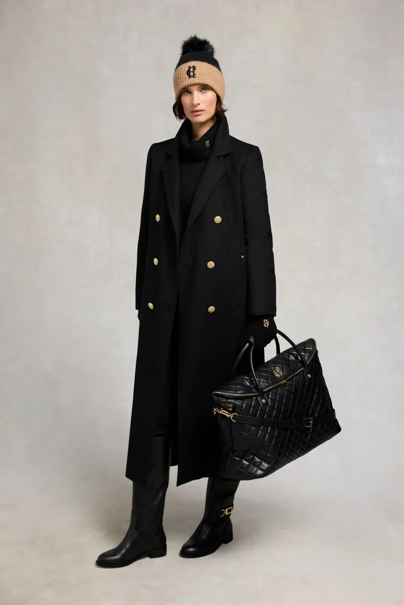 Holland Cooper Chelsea Bobble Hat in Black-4