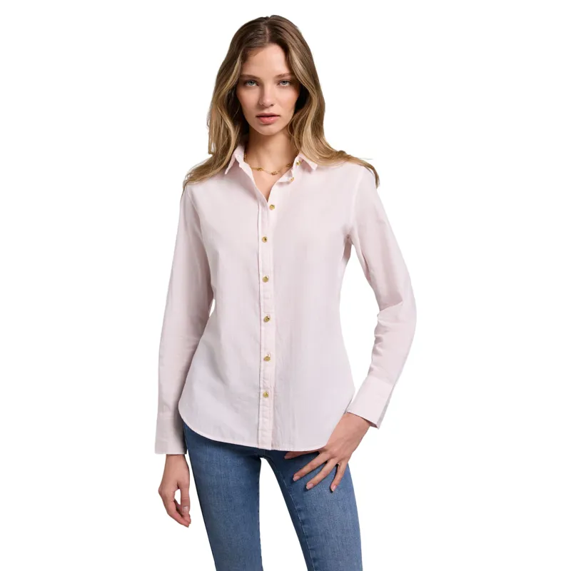 Holland Cooper Classic Fit Shirt in Soft Pink Stripe