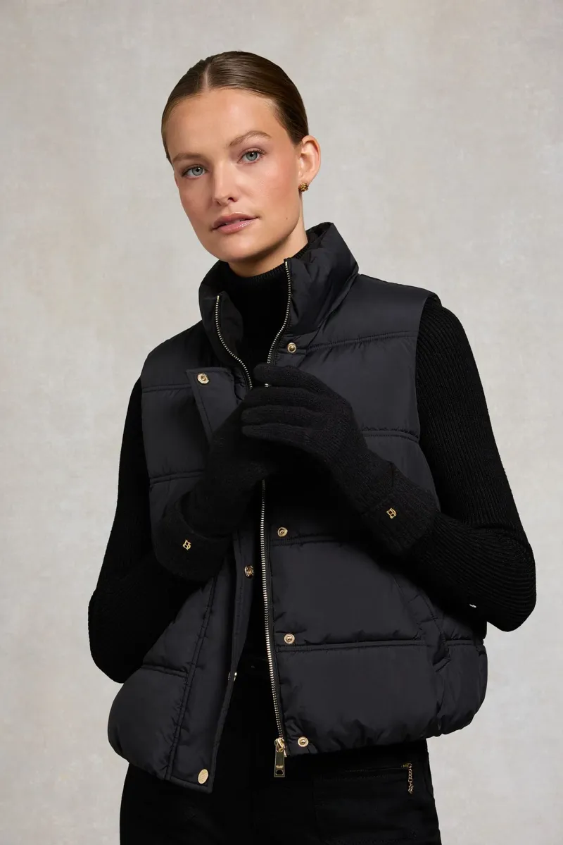 Holland Cooper Classic Logo Glove in Black-3