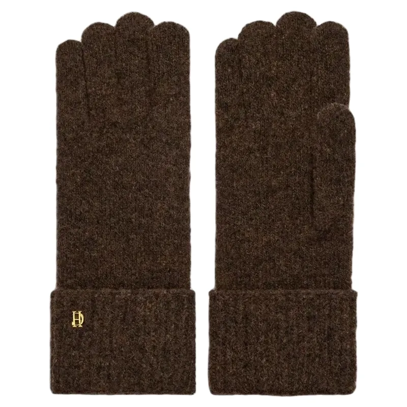 Holland Cooper Classic Logo Glove in Chocolate