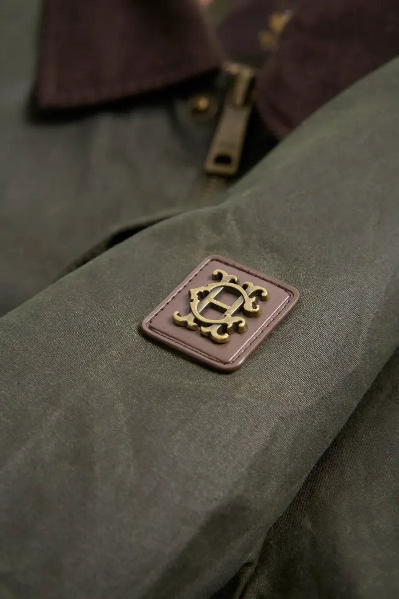 Holland Cooper Classic Wax Jacket Men's Moss-7