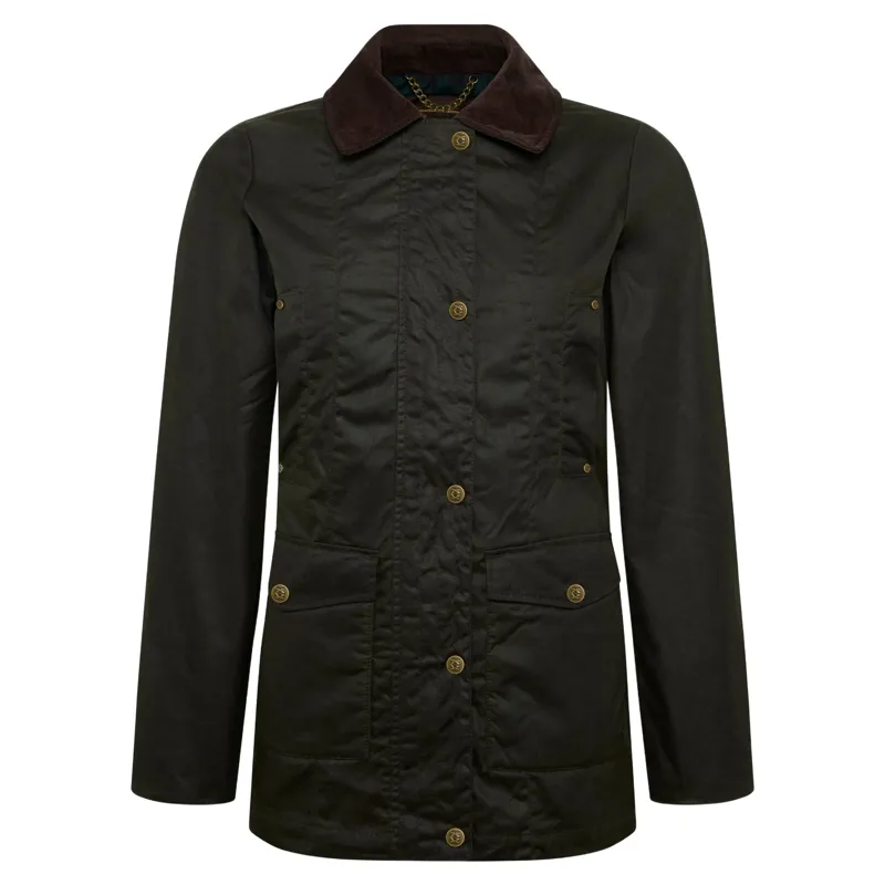 Holland Cooper Classic Waxed Jacket in Dark Olive