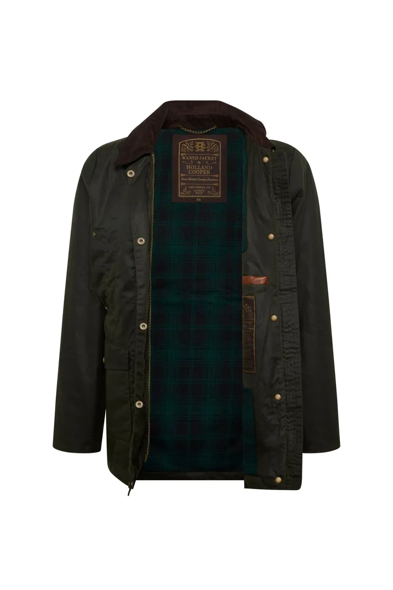 Holland Cooper Classic Waxed Jacket in Dark Olive-1