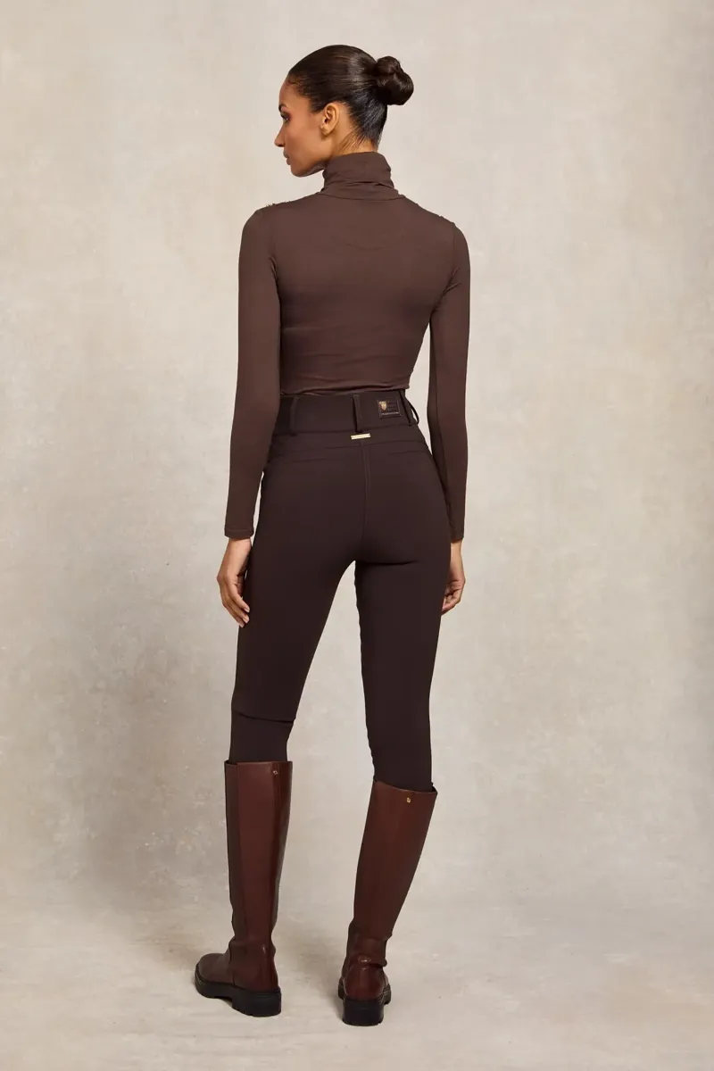 Holland Cooper Contour Trousers in Chocolate-2