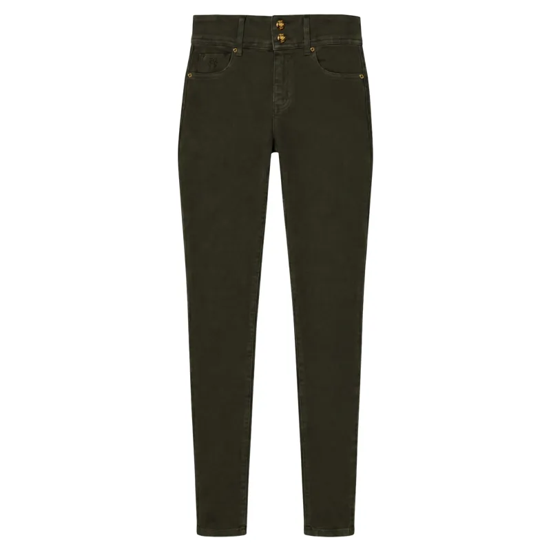 Holland Cooper Countour Skinny Jeans in Dark Pine