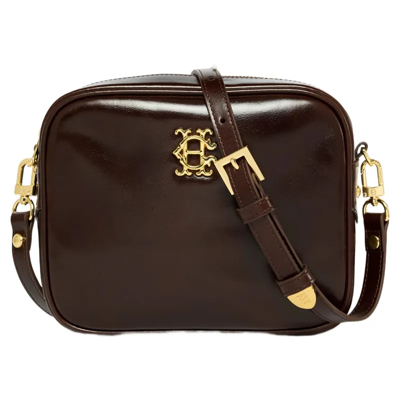 Holland Cooper Country Camera Bag in Chestnut Leather