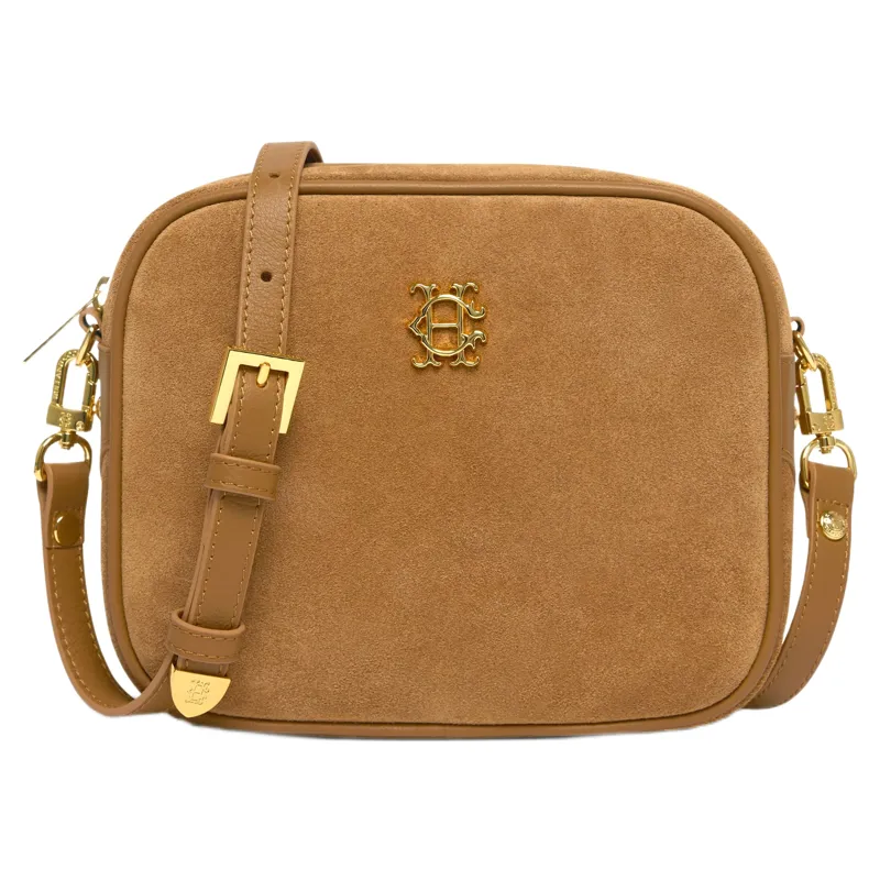 Holland Cooper Country Camera Bag in Tan Suede