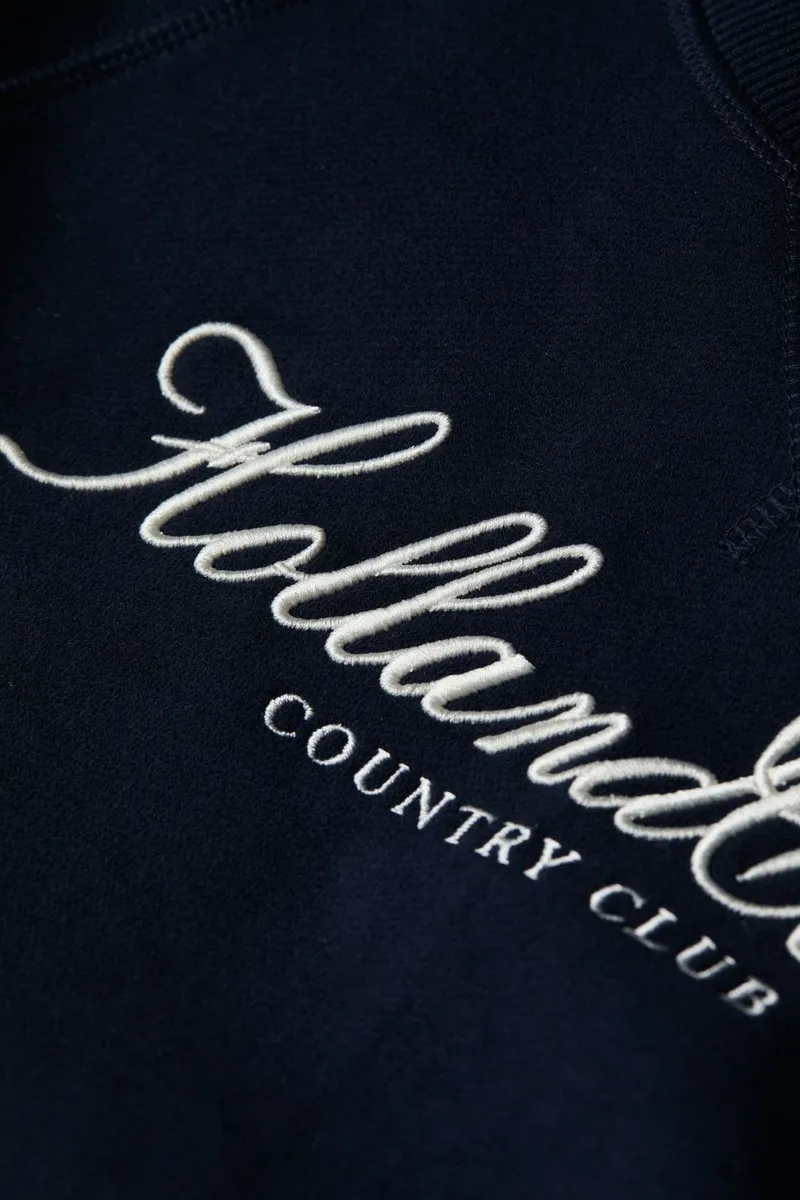 Holland Cooper Country Club Crew Sweat in Ink Navy-4