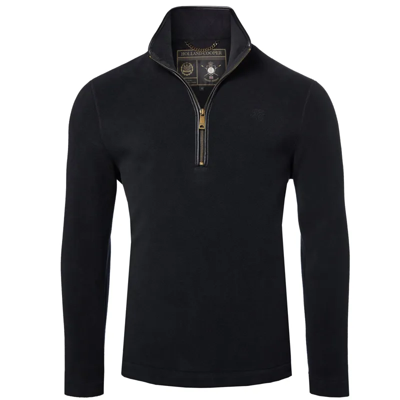 Holland Cooper Men's Country Fleece Quarter Zip Black