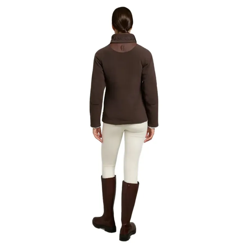 Holland Cooper Country Fleece Quarter Zip in Chocolate-3