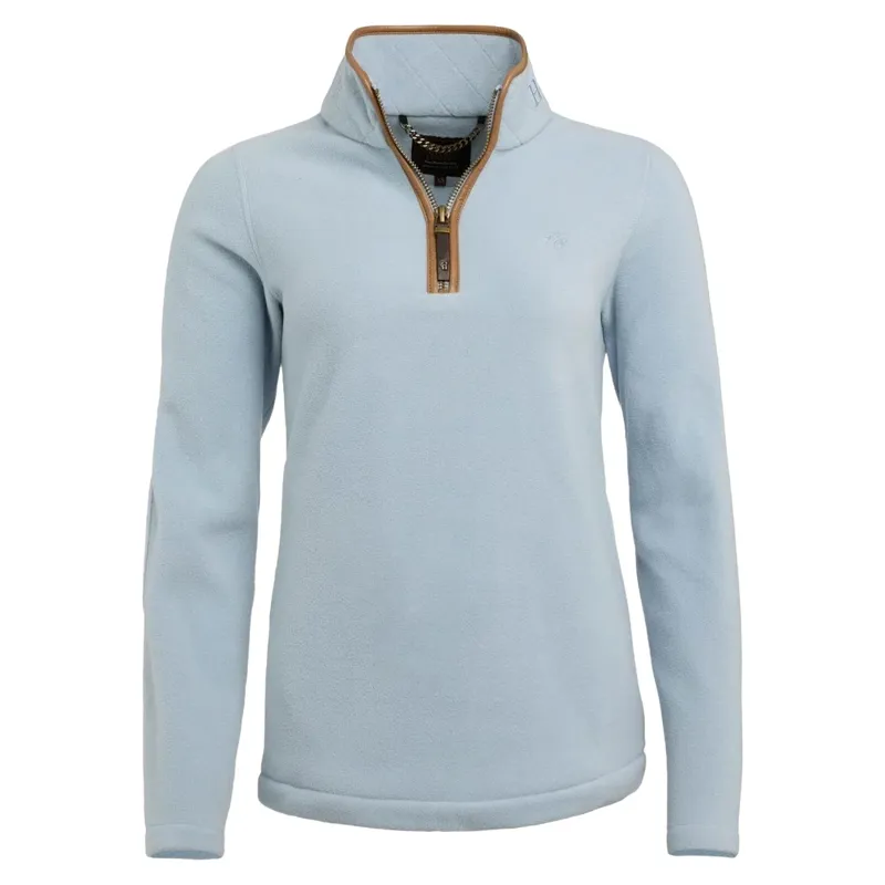 Holland Cooper Country Fleece Quarter Zip in Pale Blue