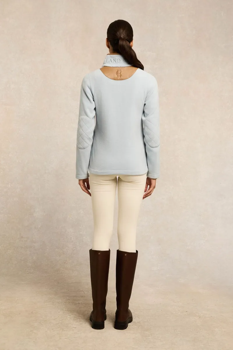 Holland Cooper Country Fleece Quarter Zip in Pale Blue-4
